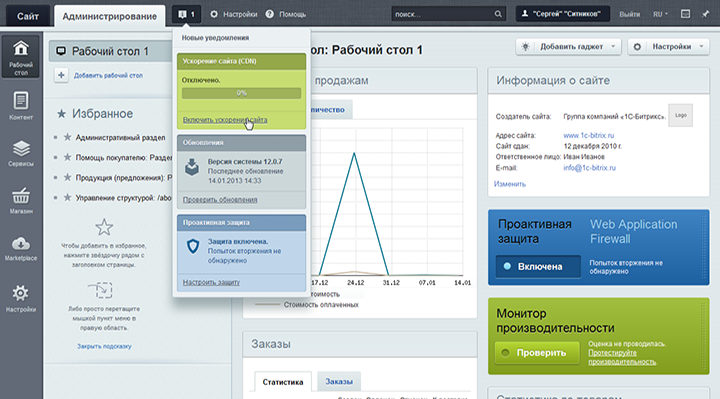Система управления сайтом 1c-bitrix