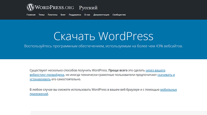 Система управления сайтом wordpress